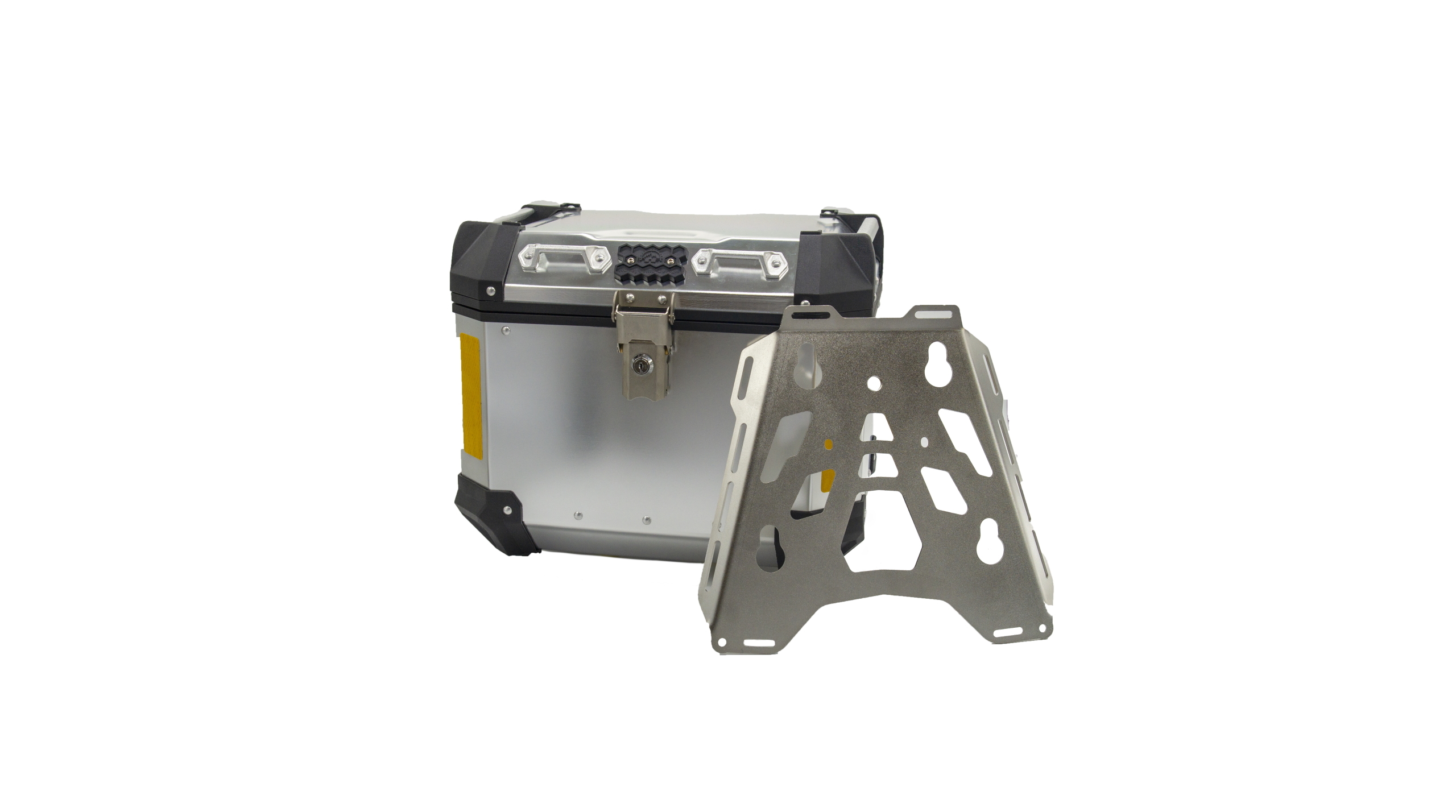 Top case and mounting plate side view