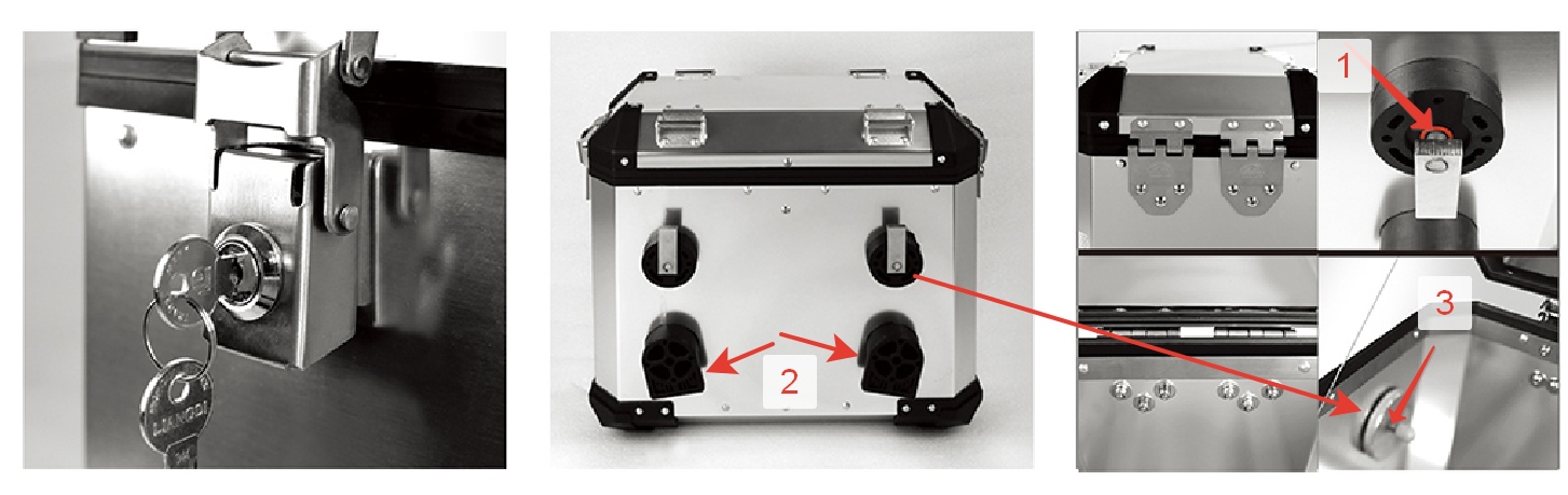 Side case setup scheme